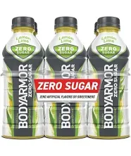 BODYARMOR Zero Sugar Lemon Lime, 16 oz. Bottles, 12 Pack