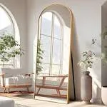 NeuType Arched Full Length Standing Hanging or Leaning Against Wall Floor Mirror