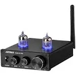 Aiyima A3 Pro Ge5654 Tube Preamplifier Bluetooth 5.0 with Treble & Bass Adjustment Dc12v Hifi Audio Preamp for Home Audio Amplifier