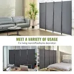 VEVOR Room Divider, 5.6 ft Room Dividers and Folding Privacy Screens (4-panel), Fabric Partition Room Dividers for Office, Bedroom, Dining Room, Study