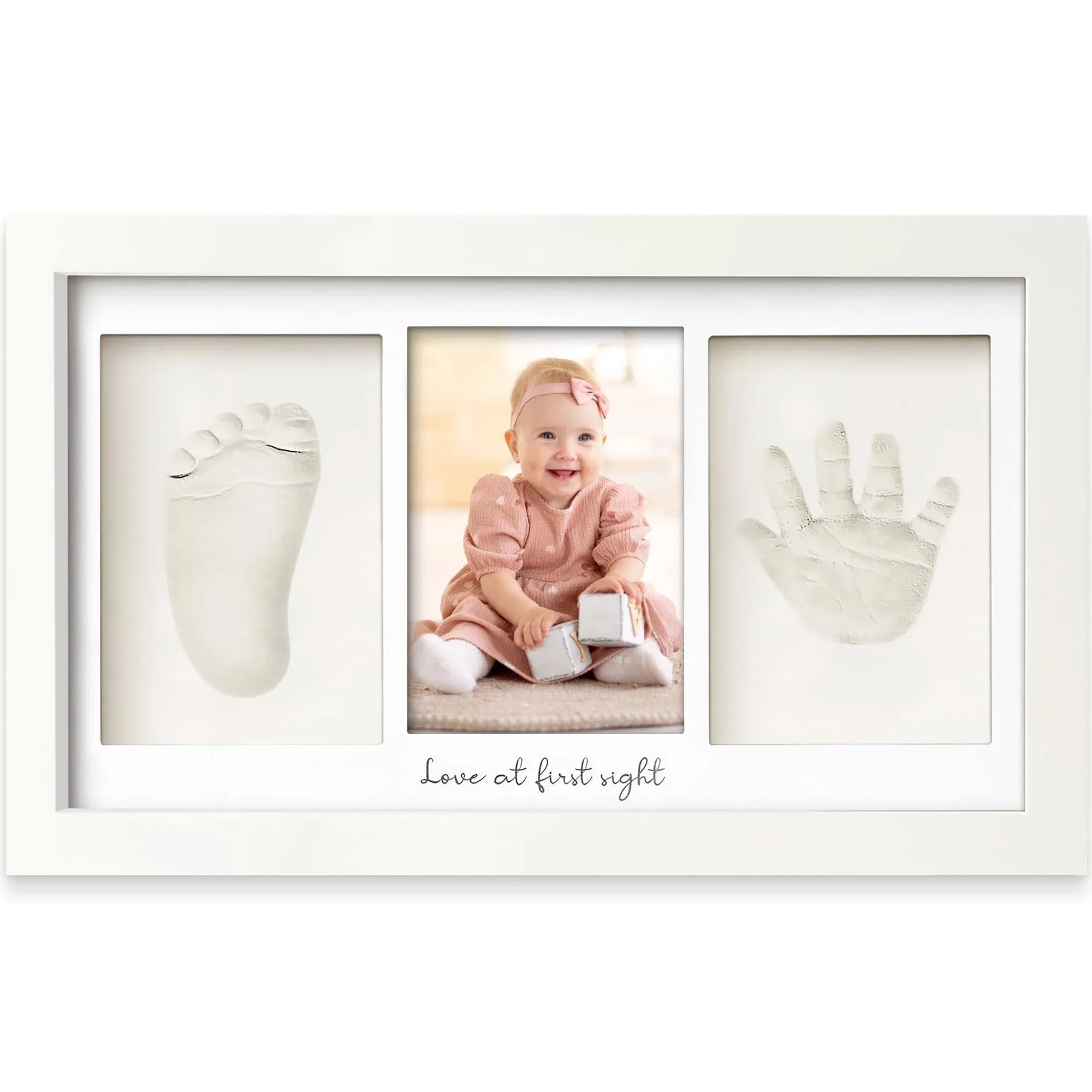 Baby Hand and Footprint Kit - Baby Prints Duo Photo Frame for Newborn