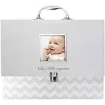 Baby File Keeper Document Organizer, Gray Chevron