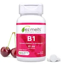 2 Bottles VITAMIN B1 Immune Support Nervous System Cherry 90ct Each By EZ MELTS