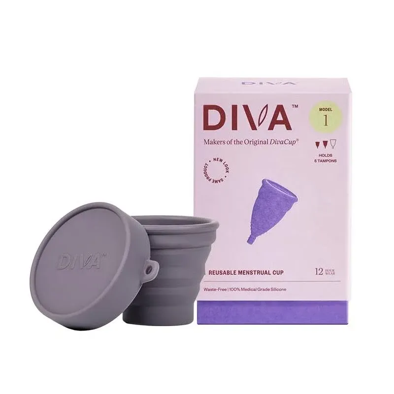 DivaCup - Menstrual Cup - Feminine Hygiene - Leak-Free - BPA Free - Model 1 w...