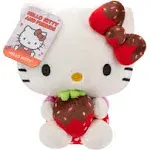 Hello Kitty and Friends 8" Plush with Chocolate Covered Strawberry - Officially Licensed Sanrio Product - Cute Soft Doll Stuffed Animal Toy - Christmas Stocking Stuffer Gift for Kids, Girls, Boys