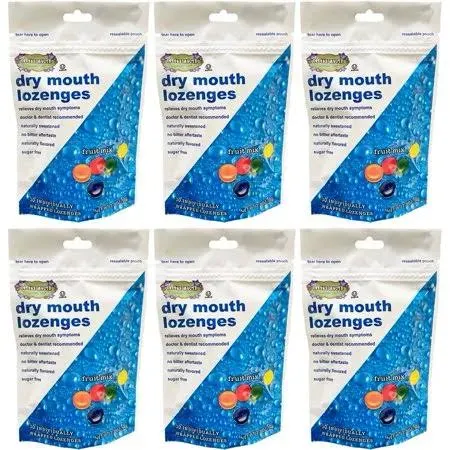 Cotton Mouth Lozenges Dry Mouth Relief Fruit Mix 3.3oz Bag (6 Bags)