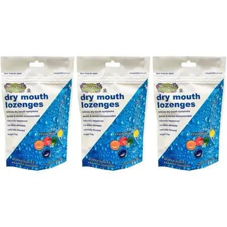 Cotton Mouth Lozenges Dry Mouth Relief Fruit Mix 3.3oz Bag (3 Bags)