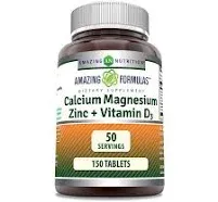 Amazing Formulas Calcium Magnesium Zinc + Vitamin D3 | 150 Tablets