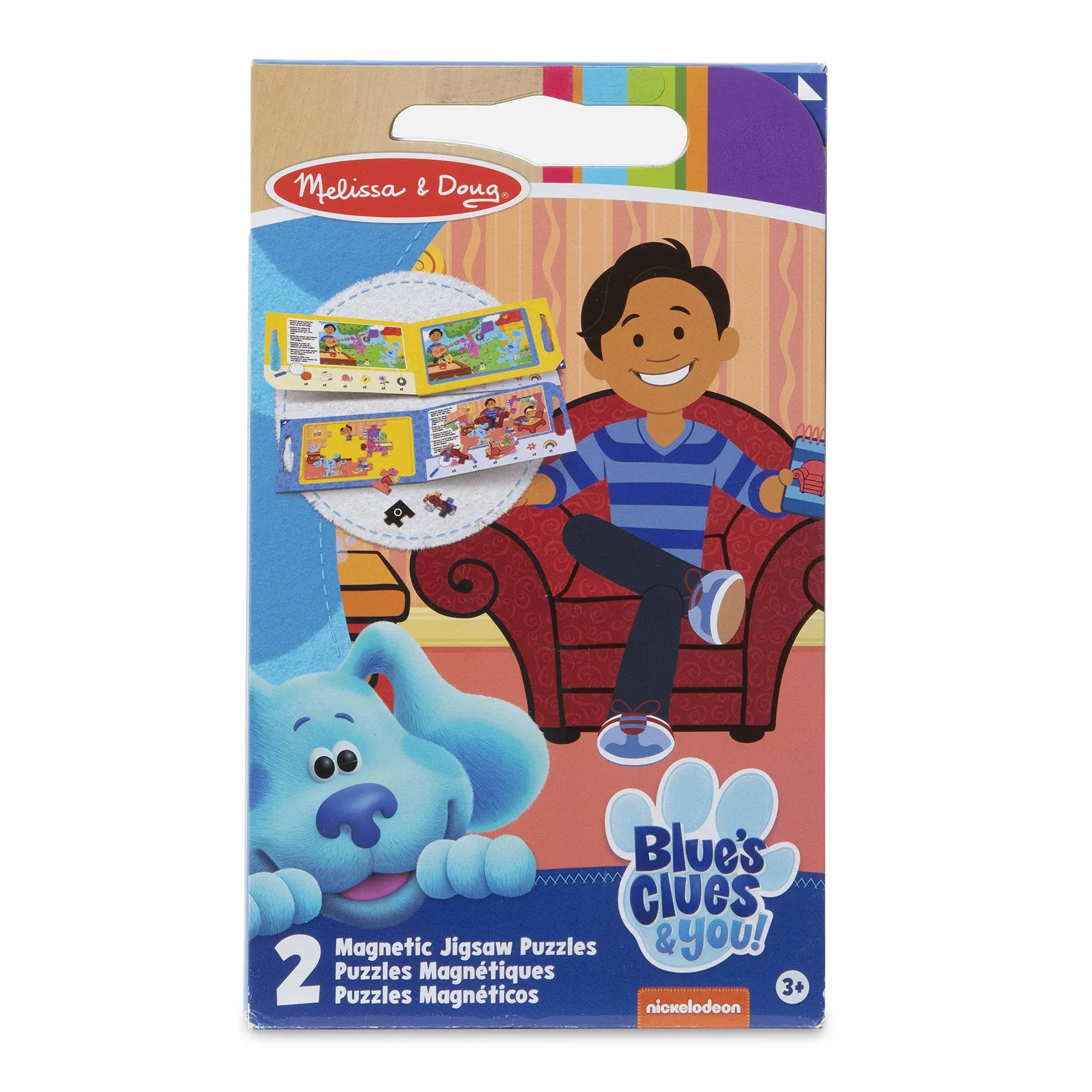 Melissa &amp; Doug Blue&#039;s Clues &amp; You! 2X 15 Pc Take-Along Magnetic Jigsaw Puzzles