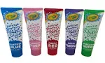 5PC SET: Crayola Bathtub Finger Paint Soap Kids 3oz: Blue Red Green Pink Purple