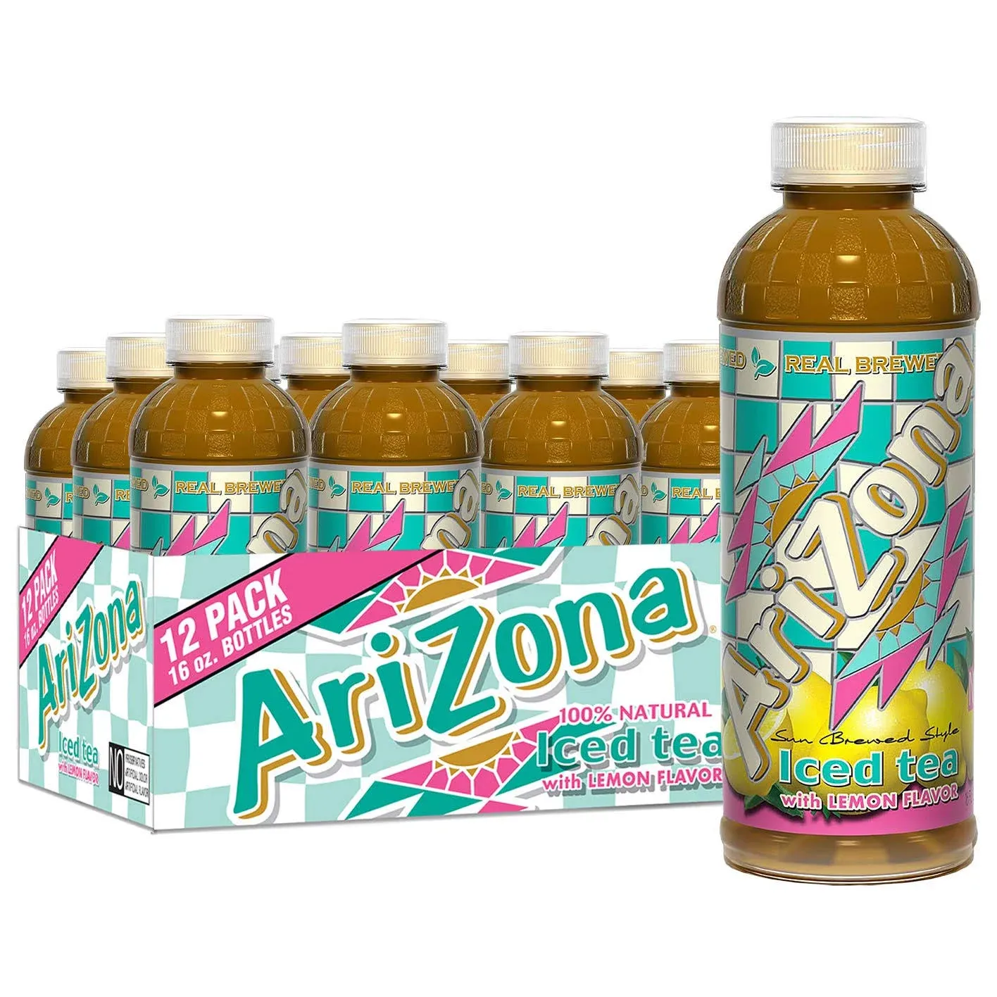 Arizona Iced Tea, with Lemon Flavor - 12 pack, 16 fl oz bottle