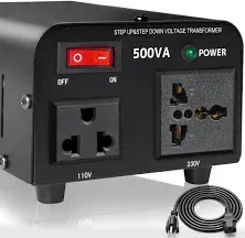 Yinleader 500W Voltage Transformer Power Converter220V to 110V, 110V to 220V -