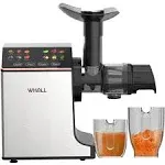 Whall Slow Masticating Juicer - Cold Press Juicer Machine with Touchscreen, Reverse Function, Soft & Hard Models, Quiet Motor