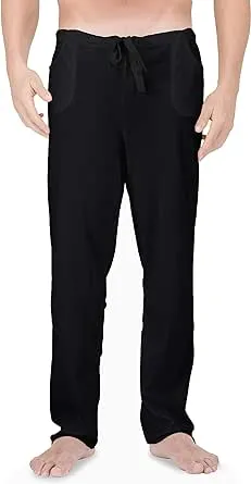 Cottonique Men's Latex-Free Drawstring Lounge Pants Made from 100% Organic Cotton (Melange)