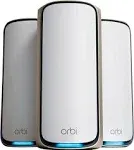 Netgear Orbi 970 Series Quad-Band WiFi 7 Mesh Router (RBE971S), Covers Up to 3,300 Sq. ft., 200 Devices, 10 Gig Internet Port, Expandable to Create