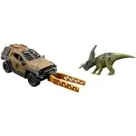 Jurassic World Mission Mayhem Truck & Dinosaur Action Figure Toy Set with Flipping Feature