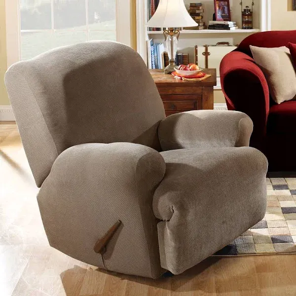 Stretch Pique Recliner Slipcover Taupe - Sure Fit