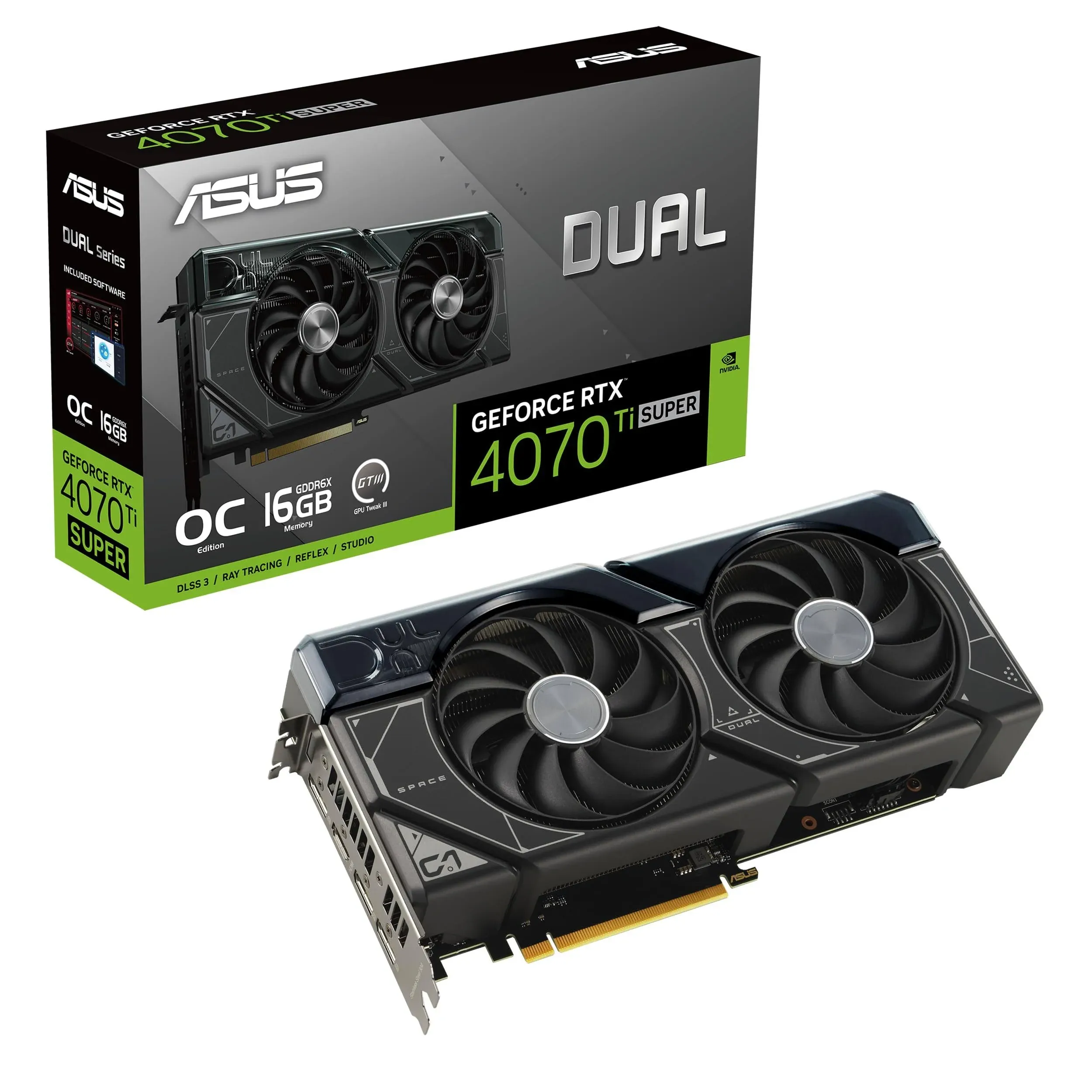 ASUS Dual -RTX4070TIS-O16G NVIDIA GeForce RTX 4070 Ti SUPER 16 GB GDDR6X