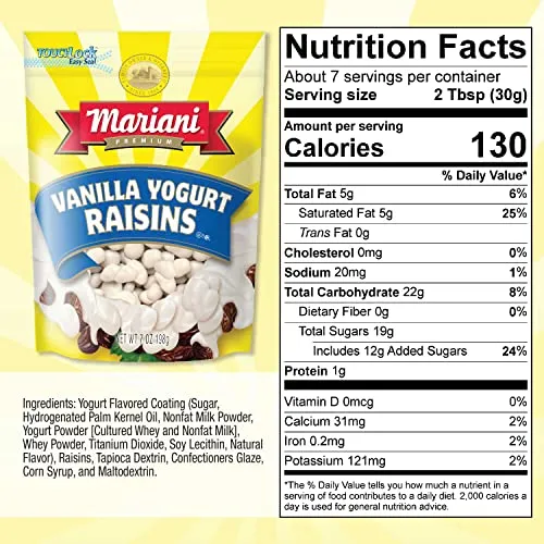 Mariani Premium Raisins Vanilla Yogurt 7 oz