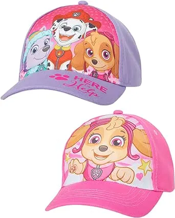 2 Piece Nickelodeon Kids baseball Hat for Girls Ages 2-7, Paw Patrol cap