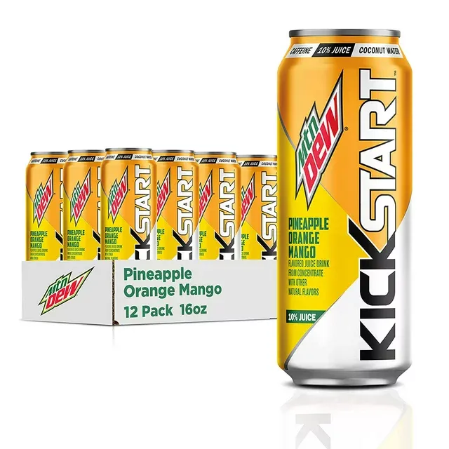 Mountain Dew Kickstart Pineapple Orange Mango