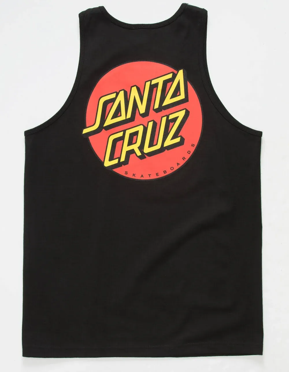 Santa Cruz Skateboards &#034;Classic Dot&#034; Tank Top (Black) Graphic Sleeveless Tee