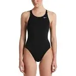 Nike Hydrastrong Solid Fastback One Piece Swimsuit - Black