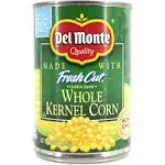 Del Monte Fresh Cut Golden Sweet Whole Kernel Corn 15.25 oz. Pull-Top Can