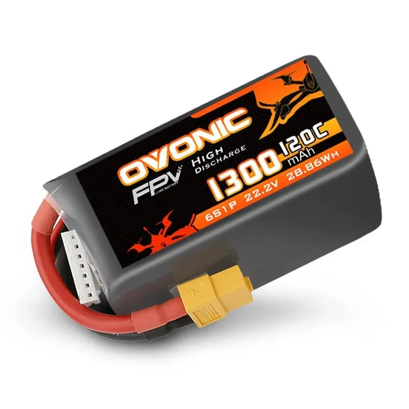 Ovonic 1300mAh 120C 22.2V 6S Lipo Battery