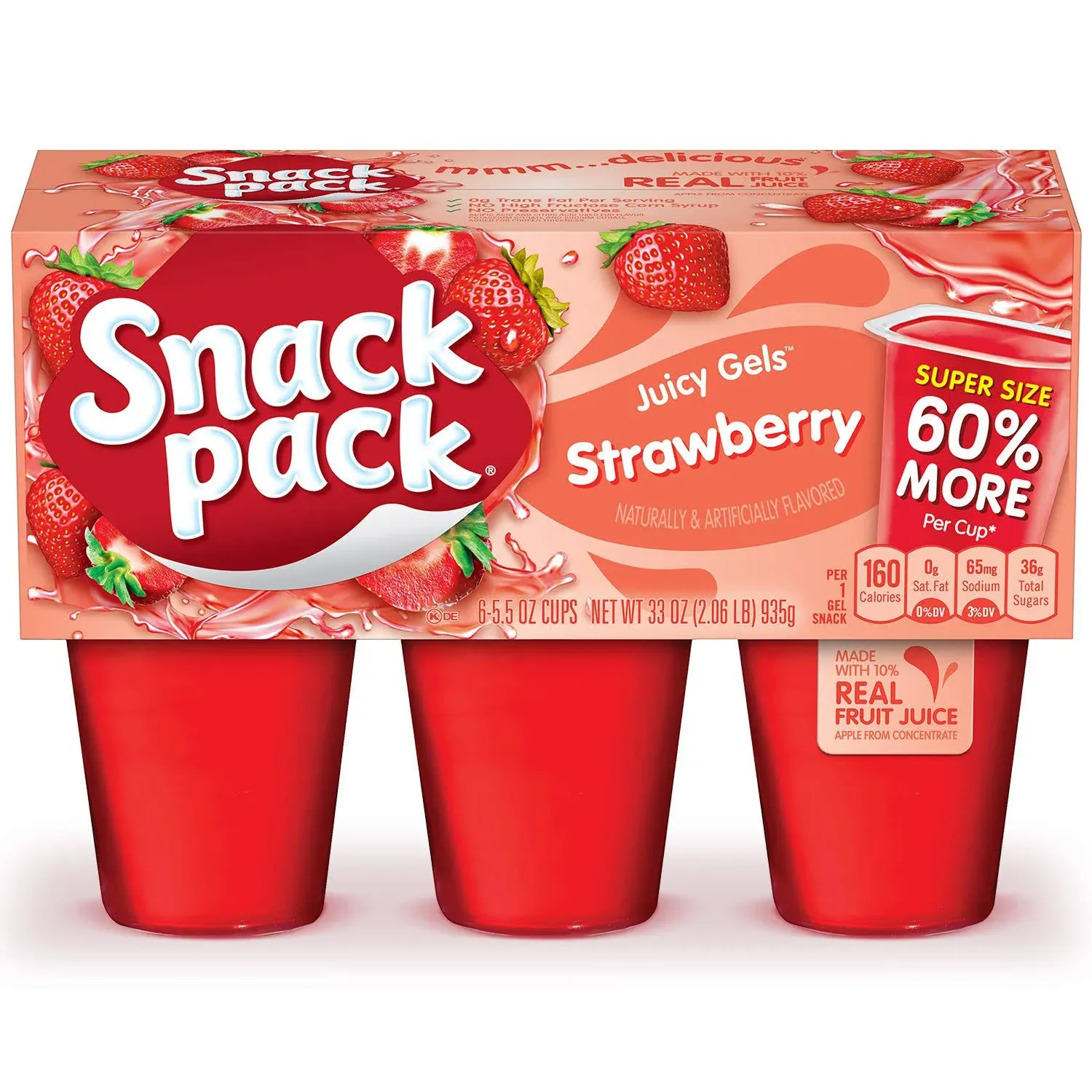 Snack Pack Juicy Gels Strawberry