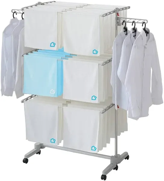 DOLEEFUN Foldable Drying Rack with Wheels