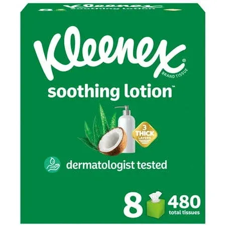 Kleenex Lotion Facial Tissues with Coconut Oil