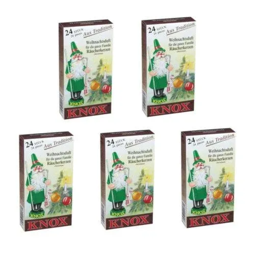 New German Made Knox Christmas Scent 24 Medium Incense Cones for Smokers