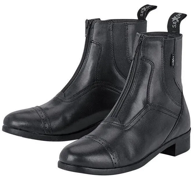 Saxon Kids' Syntovia Zip Paddock Boots - Black