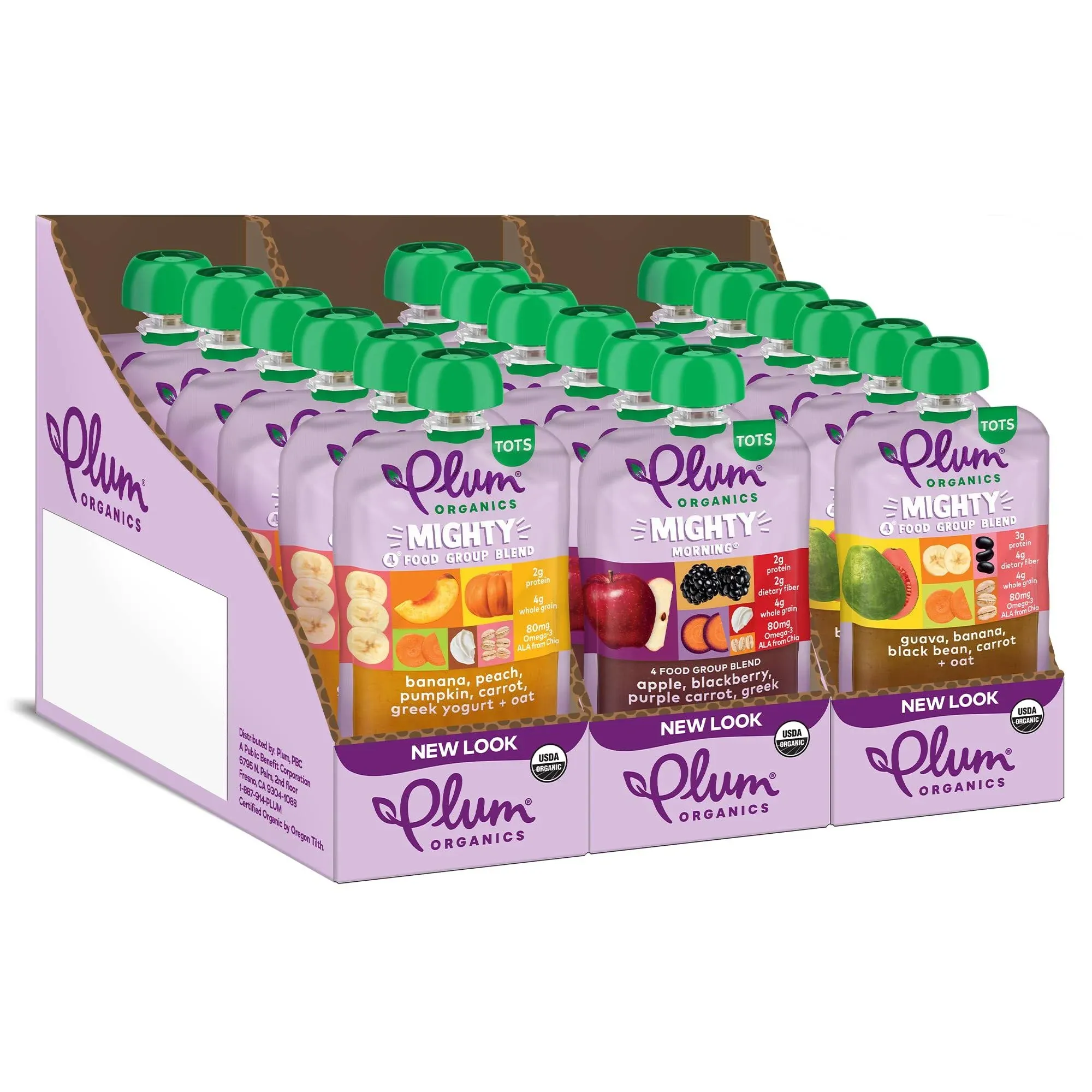 Plum Organics Mighty 4 Organic Toddler Food - 4 Food Group Blend Variety Pack...