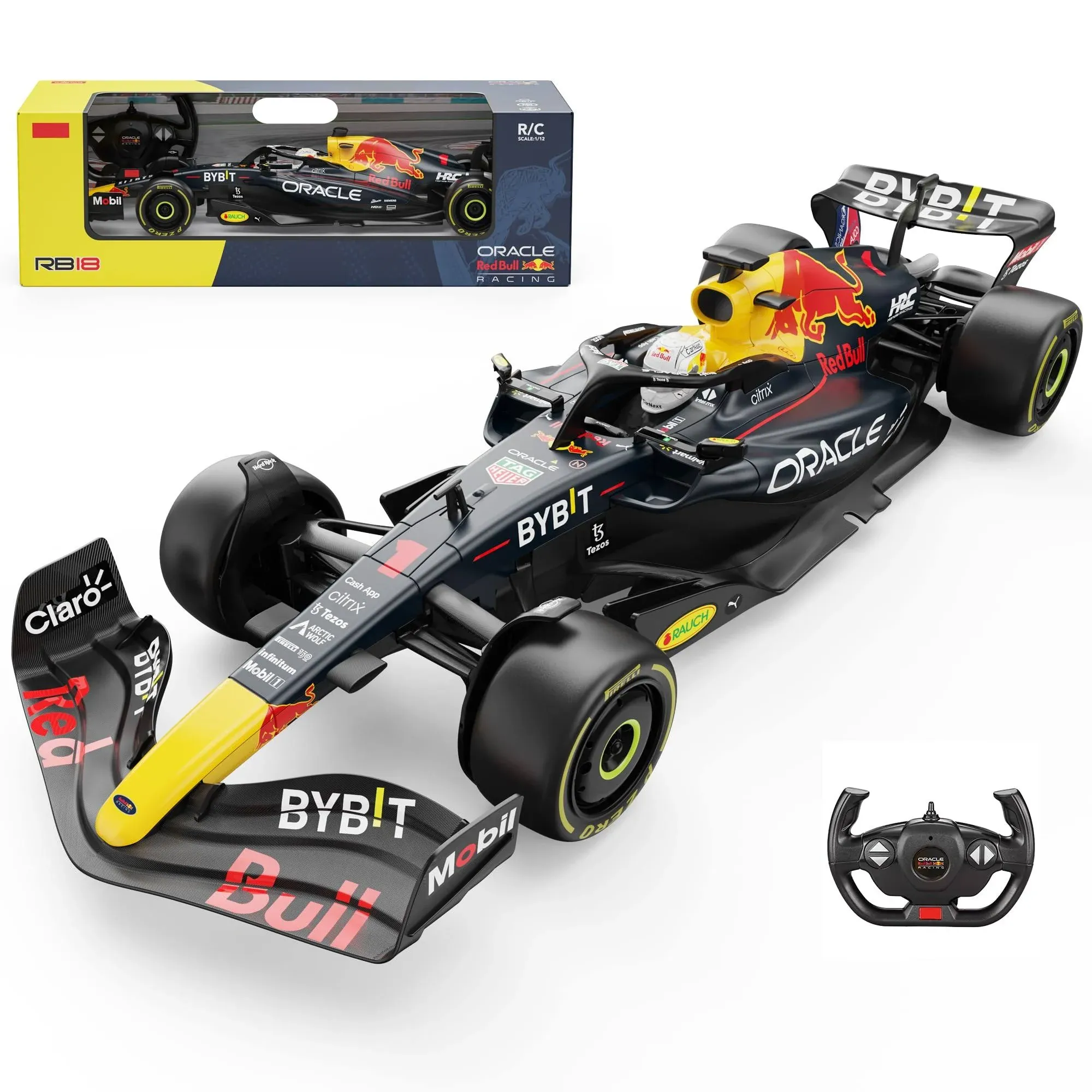 Voltz Toys Authentic Licensed 1:12 F1 Redbull RB18 Car Remote Control Car - F1 Collection RC Car Series for Kids and Adults - 2.4GHz RC Car for Gift