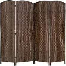 FDW Room Divider Folding Privacy Divider 6 Ft Indoor Wall Divider Portable Partition Wood Screen