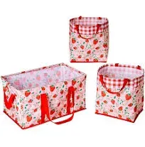 The Lakeside Collection 3-Pc. Everyday Storage Bin Sets - Strawberry Field