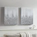 Madison Park Glimmer Heavily Embellished 2-Piece Canvas Wall Art Set