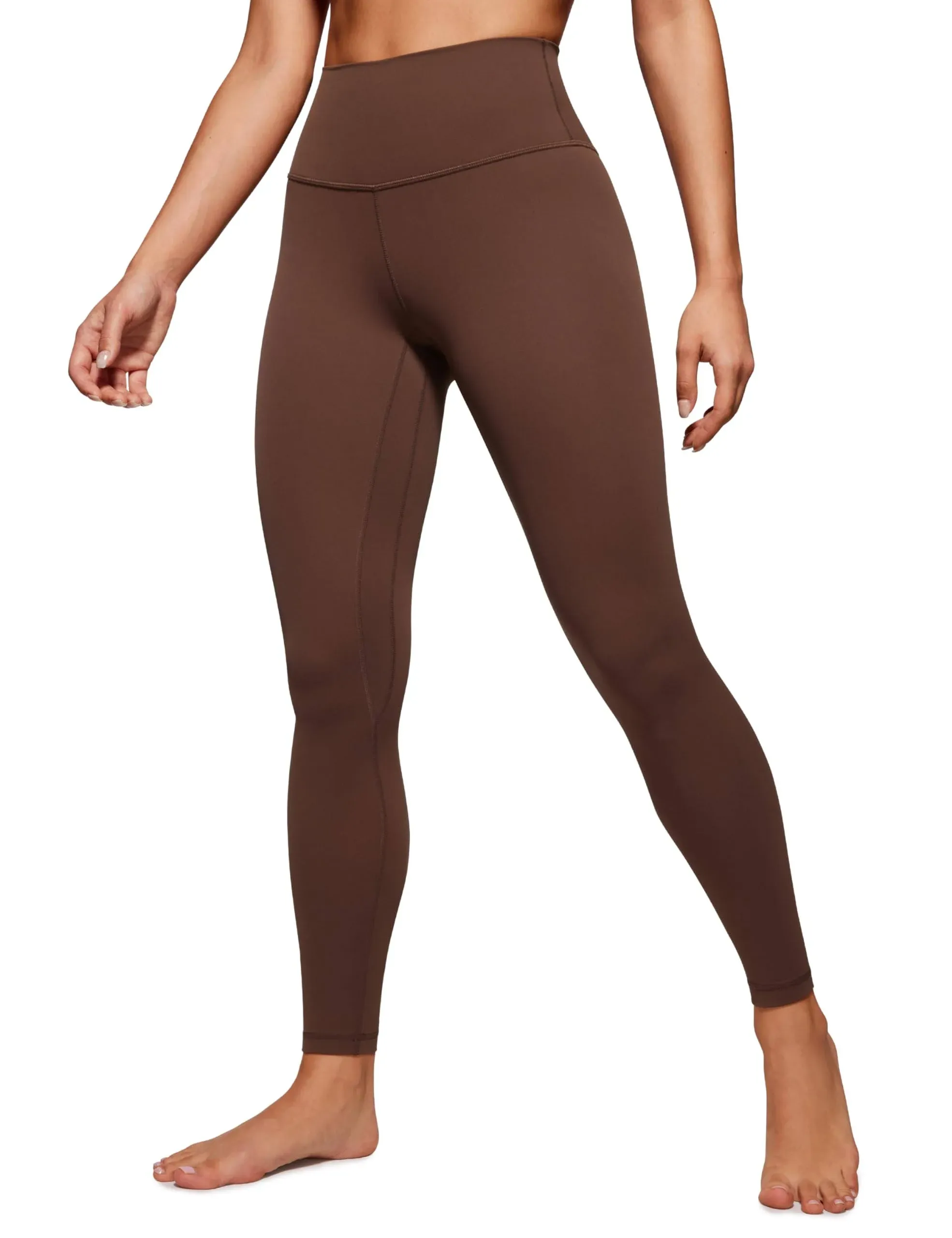 CRZ Yoga Women's Butterluxe Double Seamed Yoga Leggings 28" Coffee Brown / XS