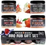 Spice Guru BBQ Rub Set - 4 Flavor BBQ Seasoning Set - Gifts for Men Who Cook - Dad Gifts for Dad - Men Gifts - Birthday Gifts for Men - BBQ Grilling