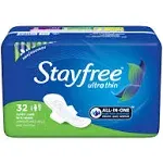 Stayfree Ultra Thin Super Long Pads with Wings - 32 Count