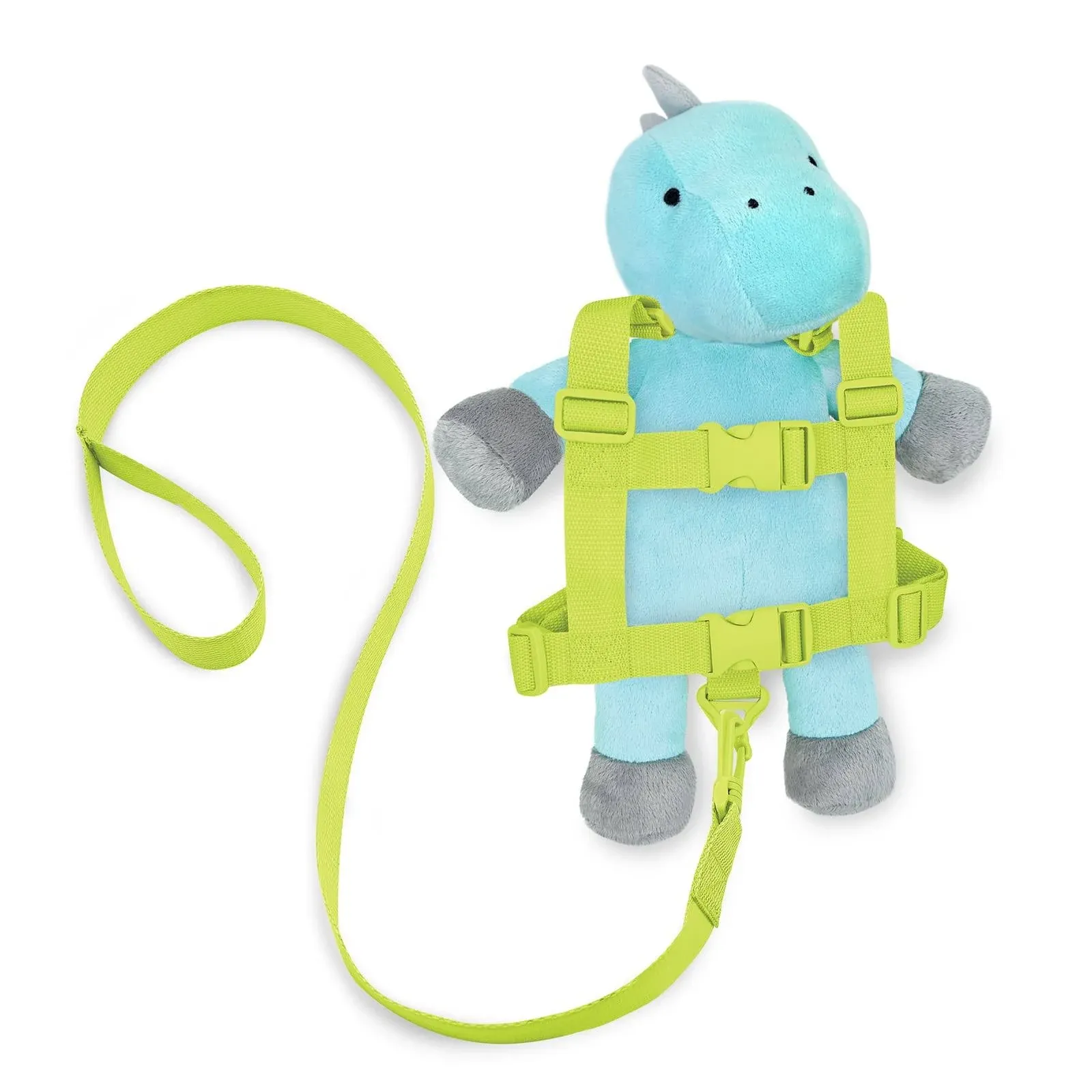 TRAVEL BUG Child Toddler Safety Harness Teal Dinosaur Plush Goldbug