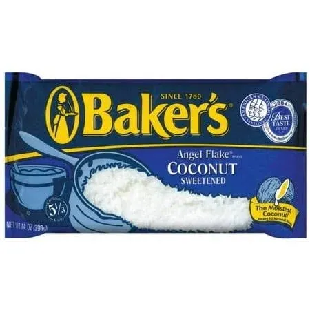 Baker's Angel Flake Sweetened Coconut (Pack of 4)