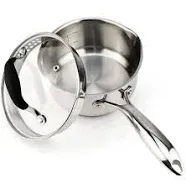 Multipurpose Sauce Pan / Pot, Stainless Steel with Glass Strainer Lid, Two Side 