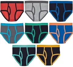 Trimfit Boys Soft 100% Cotton Tagless Briefs Underwear, Various Pack Size Options (8 Pack or 16 Pack)