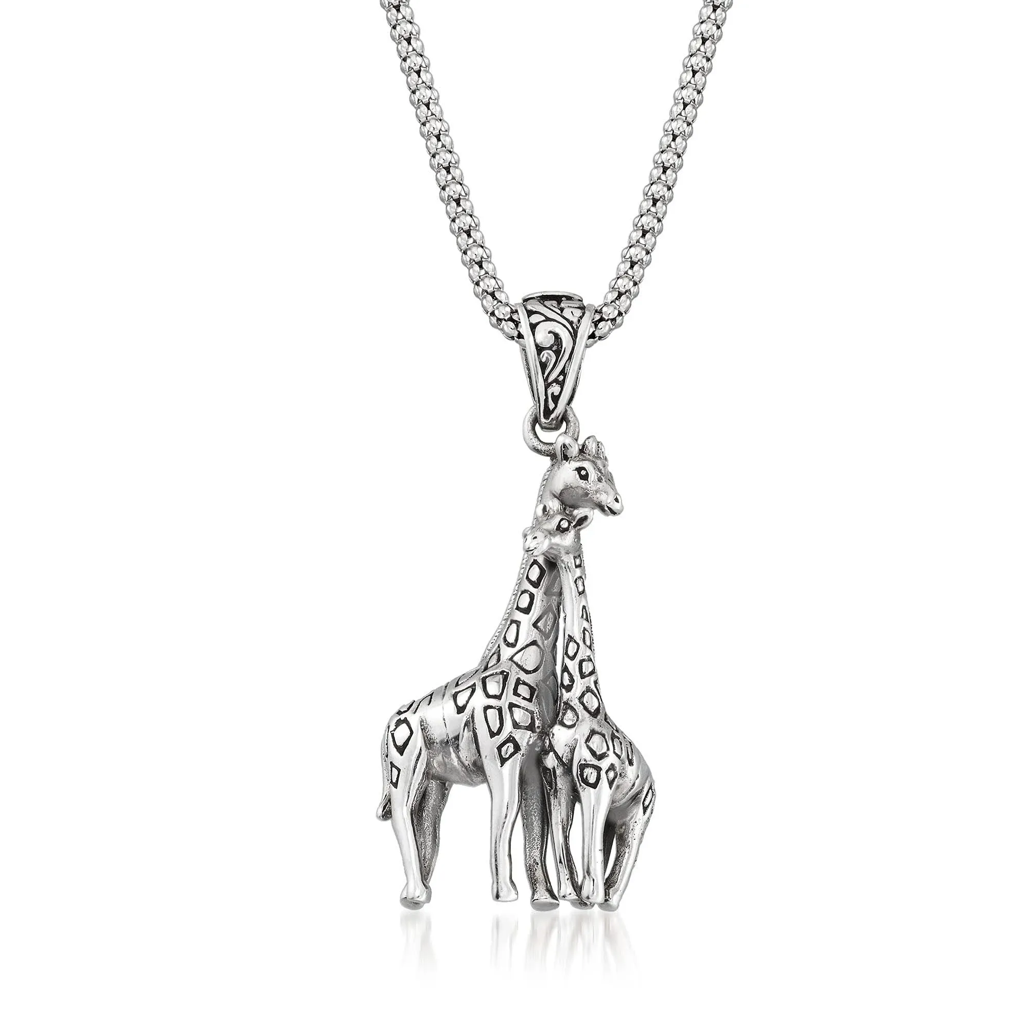 Ross-Simons Bali-Style Giraffe Family Pendant Necklace