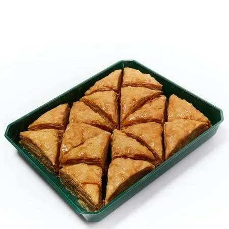 Cedar Pastries 16pc Grab N' Go Traditional Triangle Baklavas - Kosher & Halal Mediterranean Dessert Treats