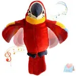 Houwsbaby Talking Parrot Plush Pal Repeat What You Say Stuffed Animal Electronic Record Interactive Animated Bird Shake Wings