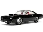 JADA 1970 PLYMOUTH ROAD RUNNER 440 1/24 DIECAST MODEL CAR BLACK 99581